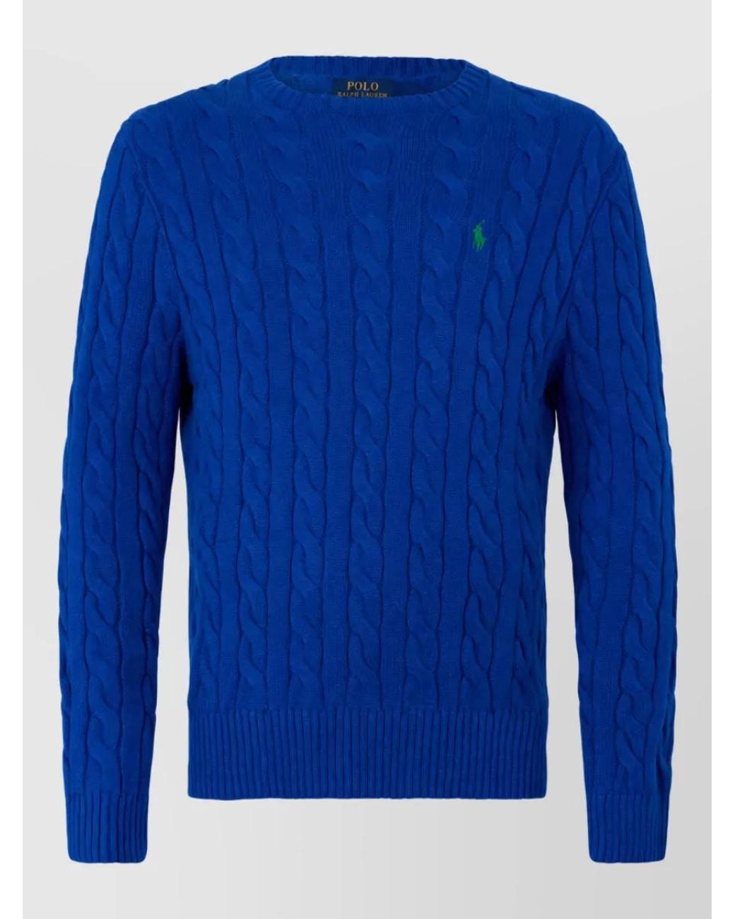 Polo Ralph Lauren Blue Cotton Long-Sleeve Sweater for men