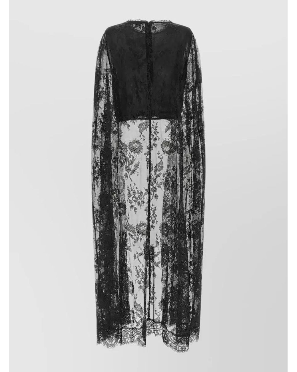 Zimmermann Black Lace Cape Top