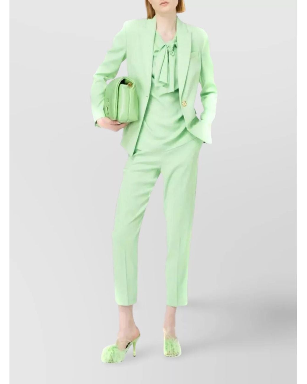 Pinko Green Tailored Trousers
