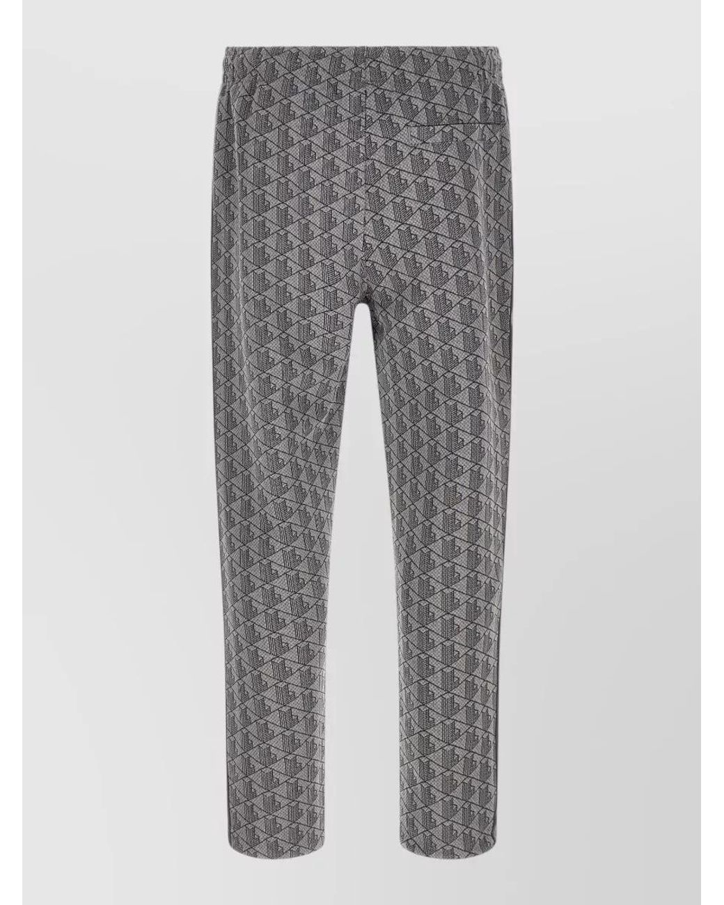 Lacoste Gray Jacquard Logo-Print Straight-Leg Track Pants for men