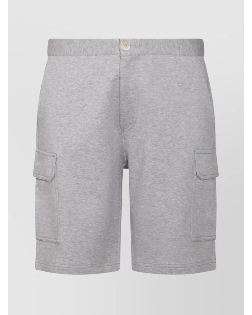 Brunello Cucinelli Gray Cashmere Cargo Shorts for men