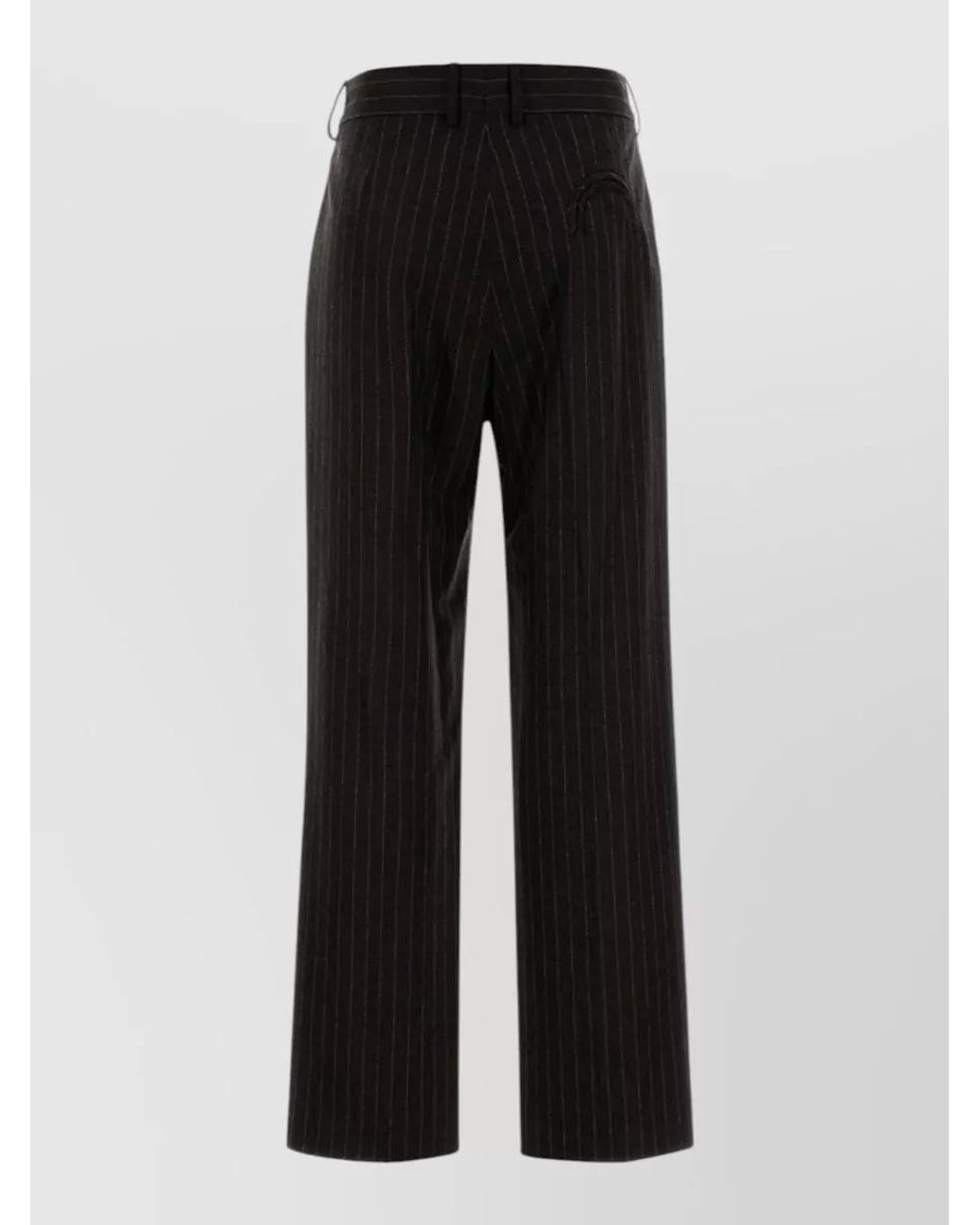 Blazé Milano Black Virgin Wool Cashmere Palazzo Trousers