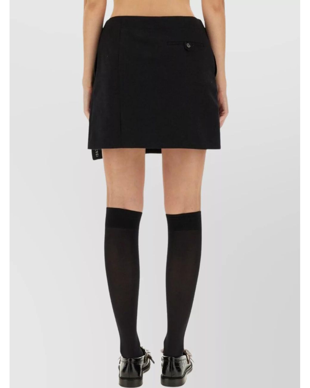 Moschino Black Wool Wrap Skirt