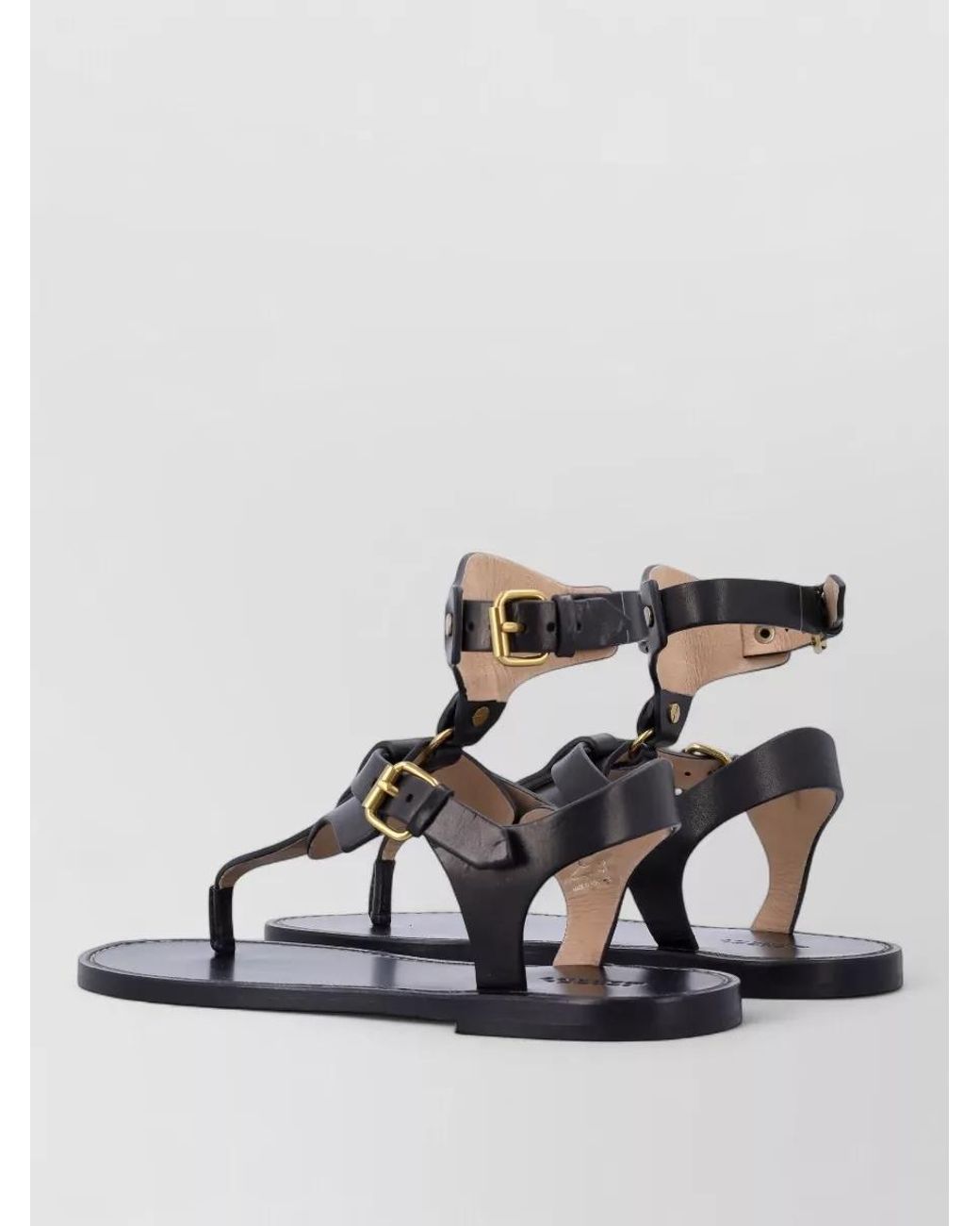 Isabel Marant Multicolor Leather Embellished Thong Sandals