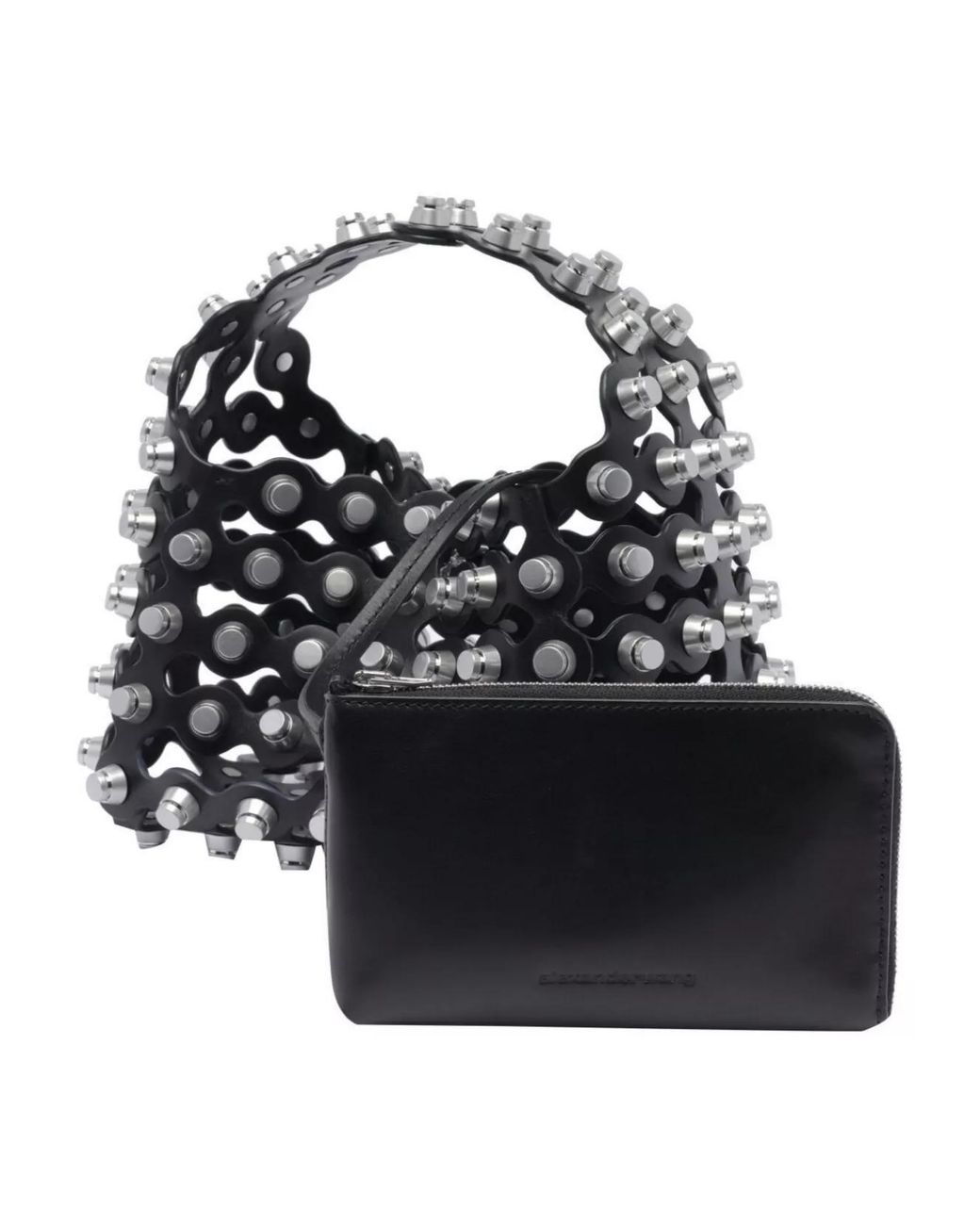 Alexander Wang Multicolor Handle Structure Studded Tote Bag