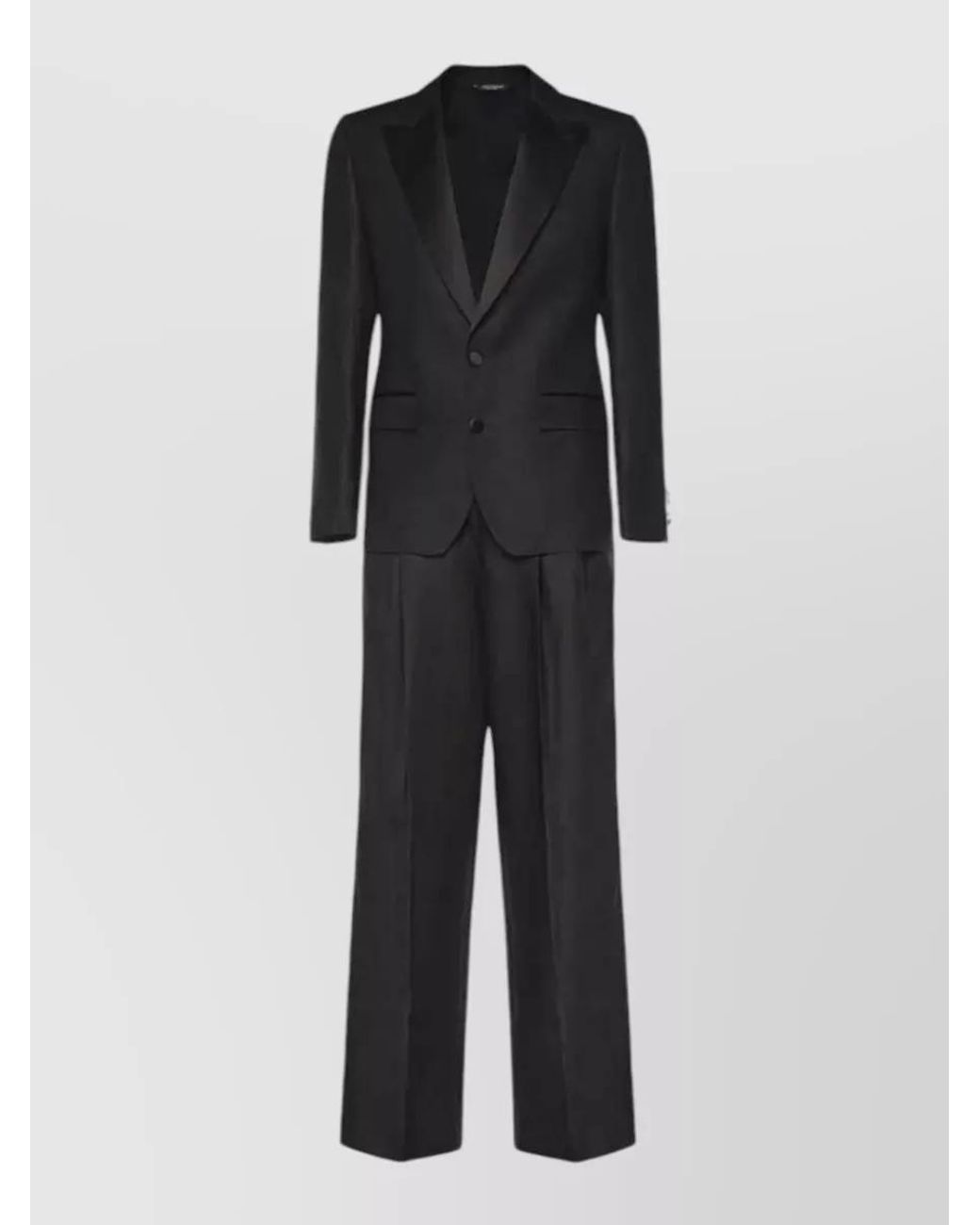 Dolce & Gabbana Black Silk Linen Two Piece Tuxedo for men