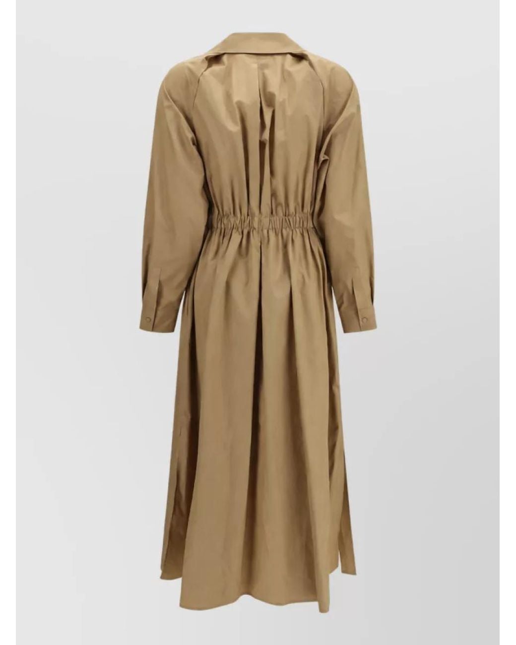 Max Mara Natural Cotton Belted Midi Dress