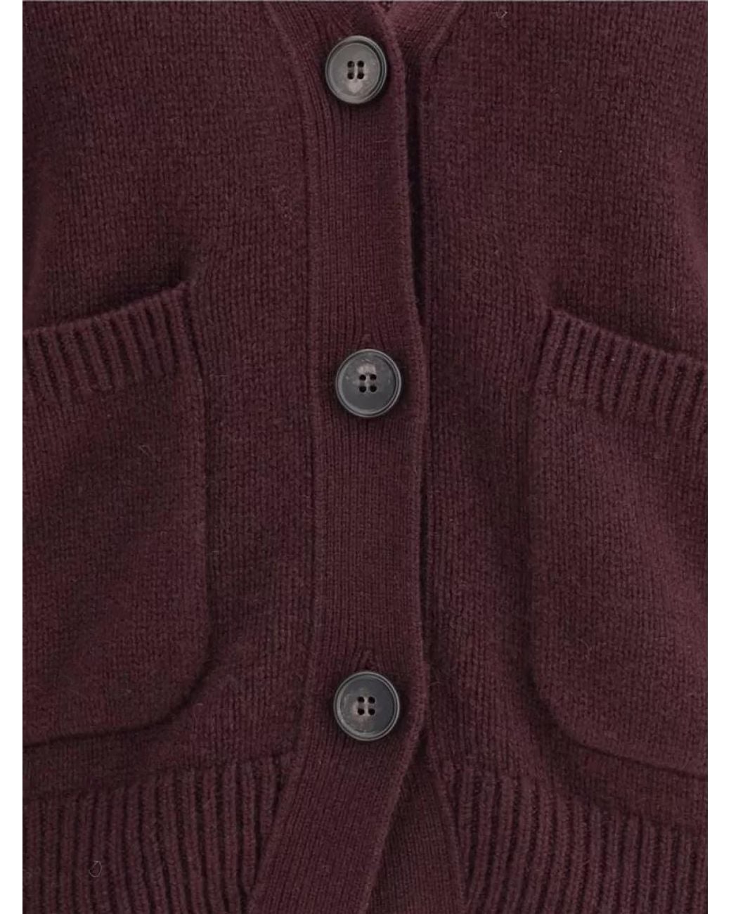Lisa Yang Purple Cashmere Cardigan