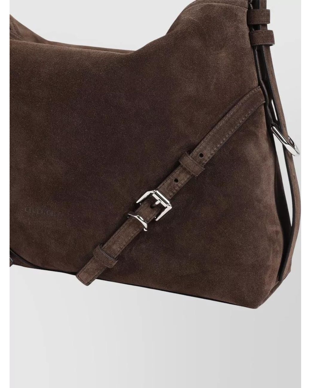 Givenchy Brown Voyou Medium Suede Leather Shoulder Bag