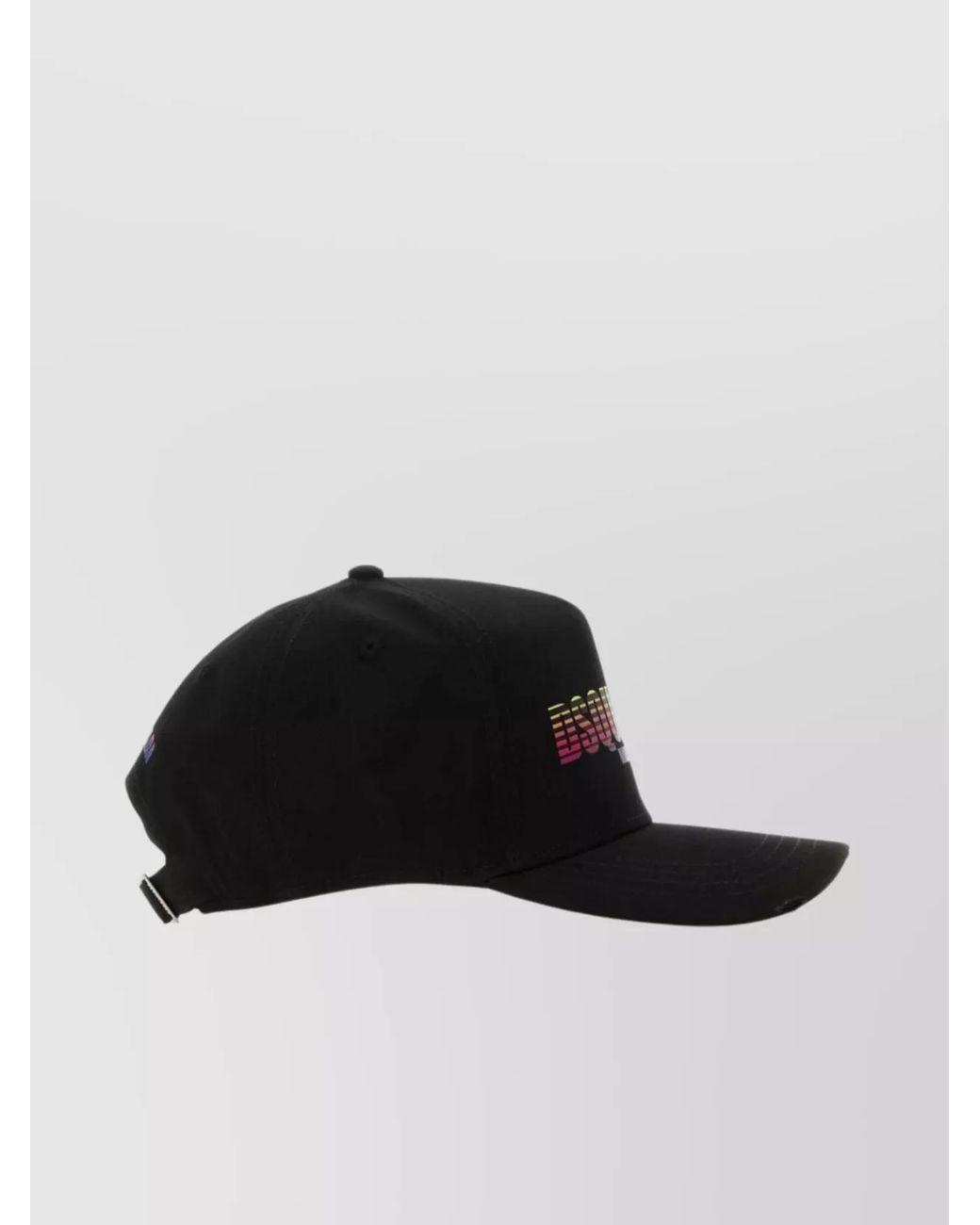 DSquared² Black Gabardine Baseball Cap Curved Peak for men