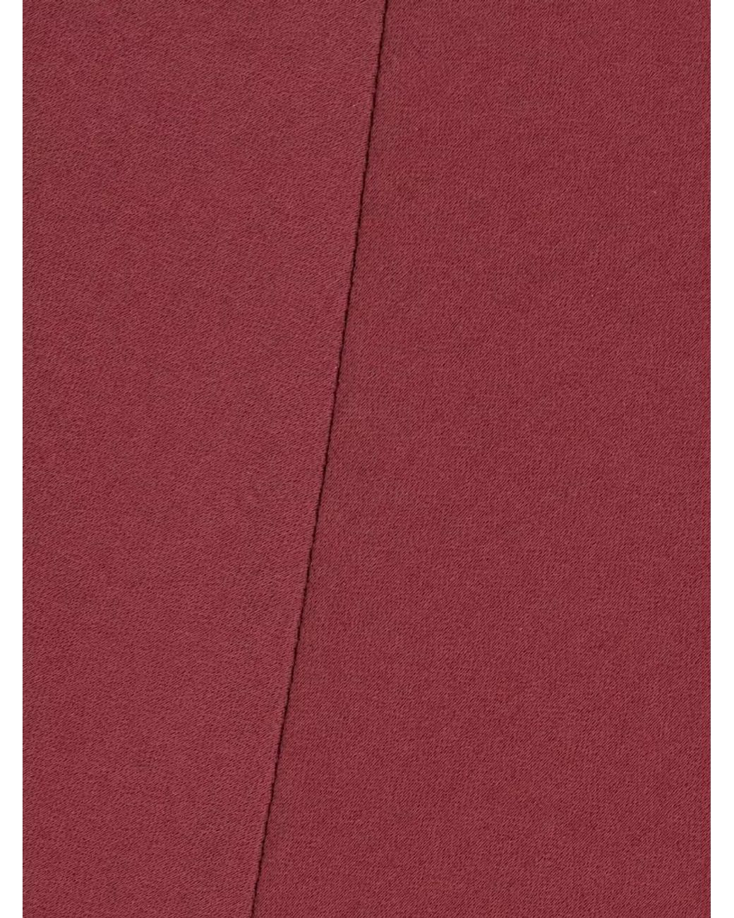 Alberta Ferretti Red Viscose Midi Skirt