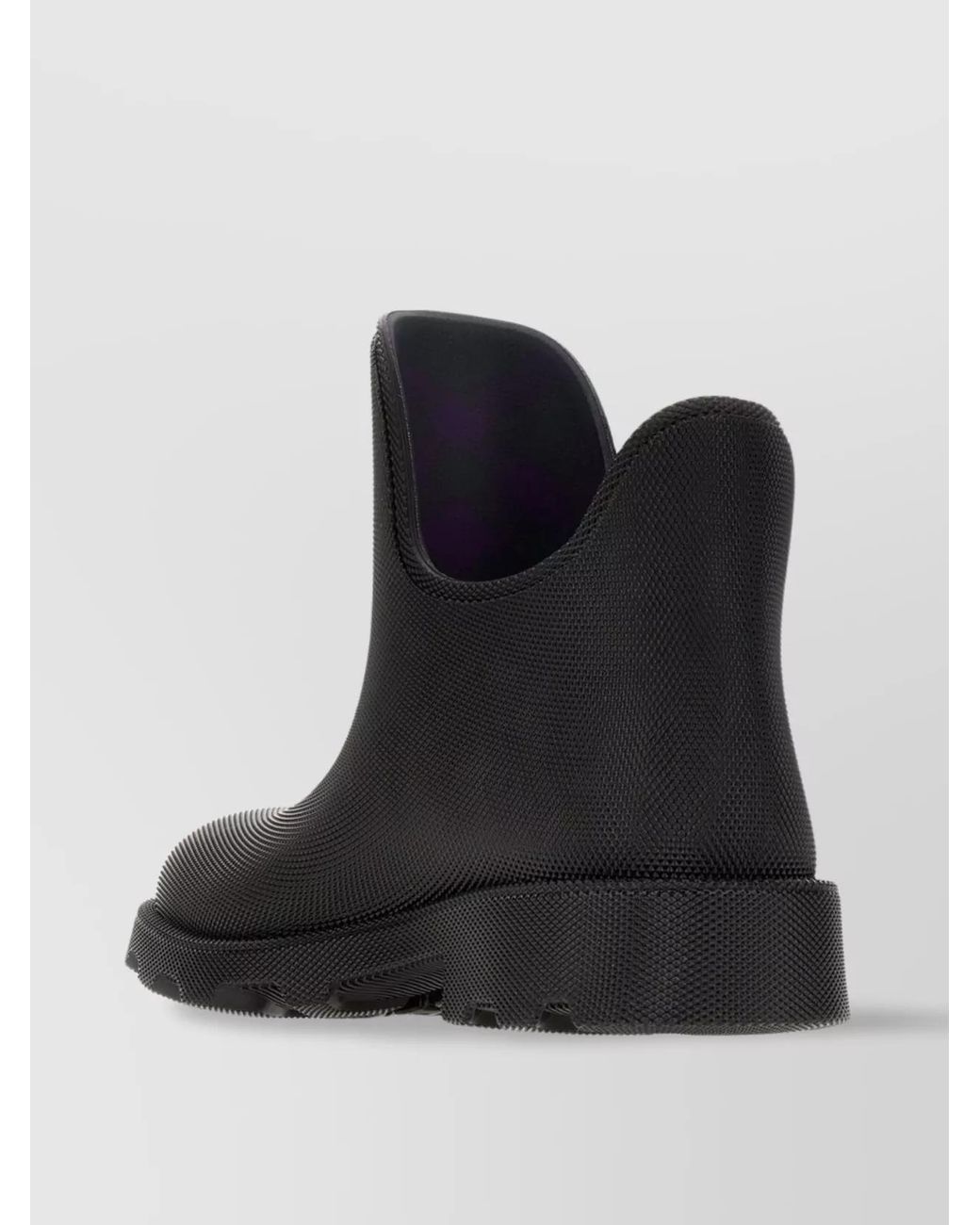 Burberry Black Rubber Ankle Boots for men
