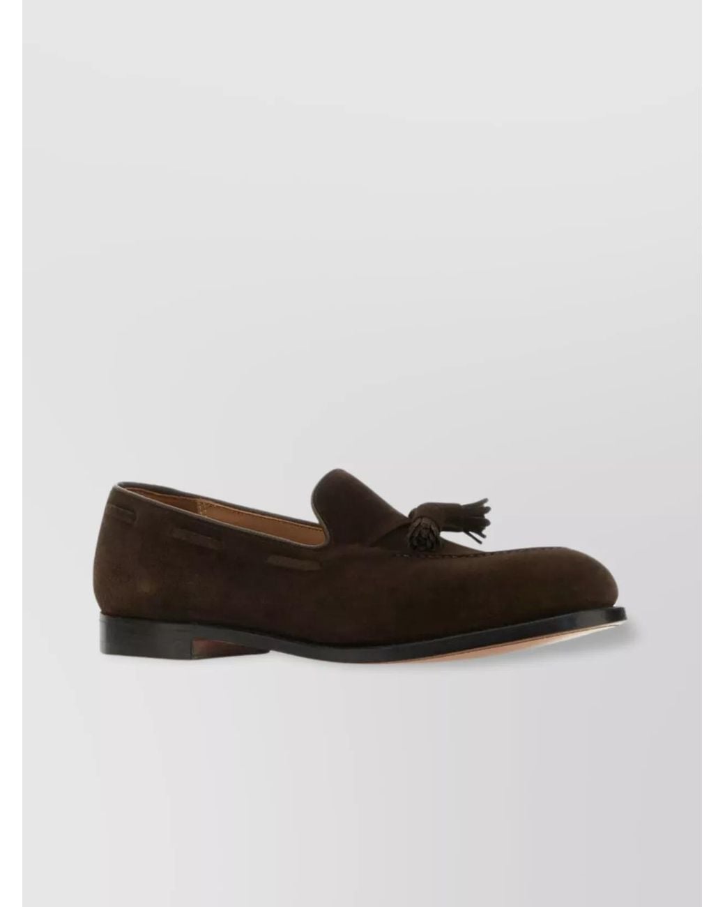 Crockett and Jones Brown Suede Leather Loafers for men