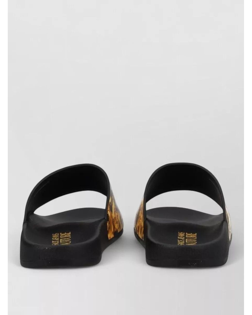 Versace Jeans Couture Black Printed Slides