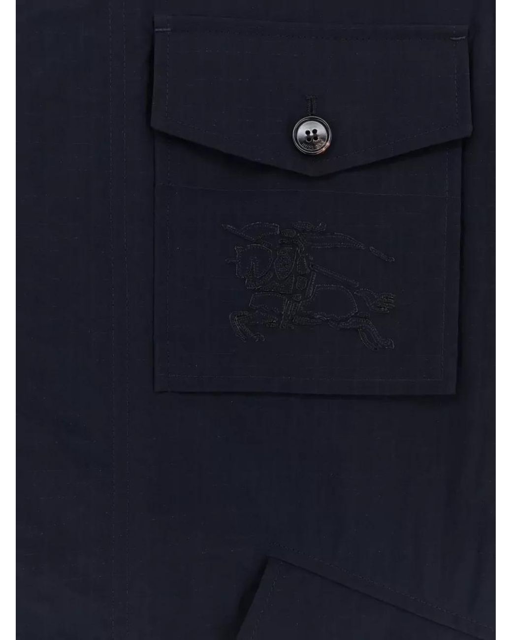 Burberry Blue Single-Breasted Jacket for men