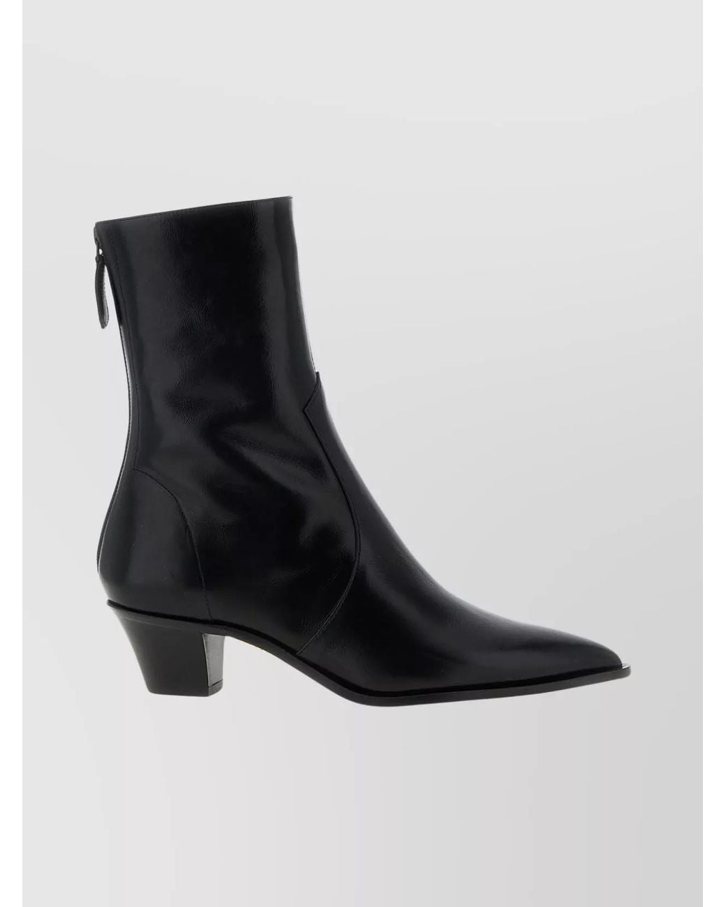Aquazzura Black Leather Brunswick Ankle Boots