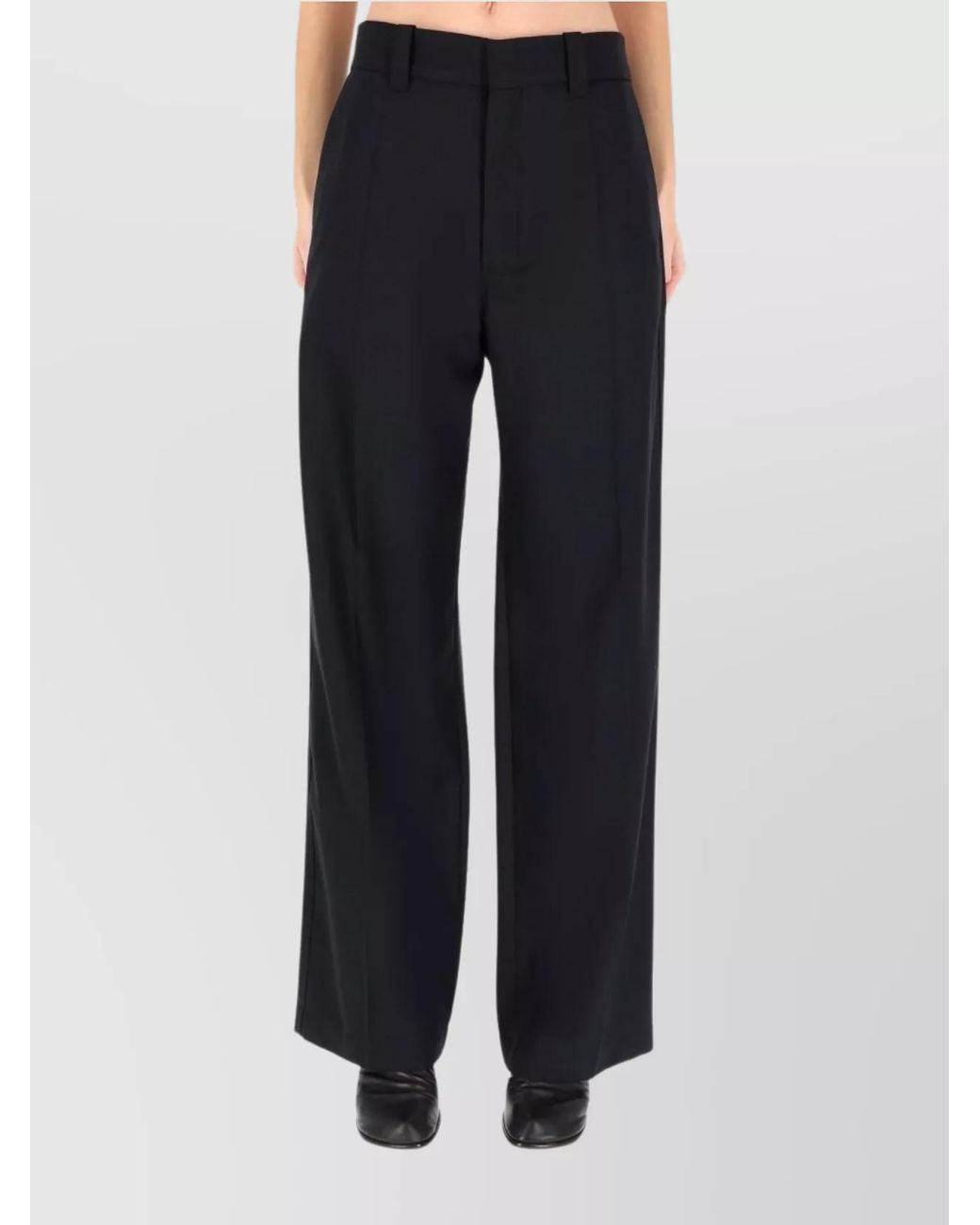 Lemaire Blue Wool-Blend Wide-Leg Trousers