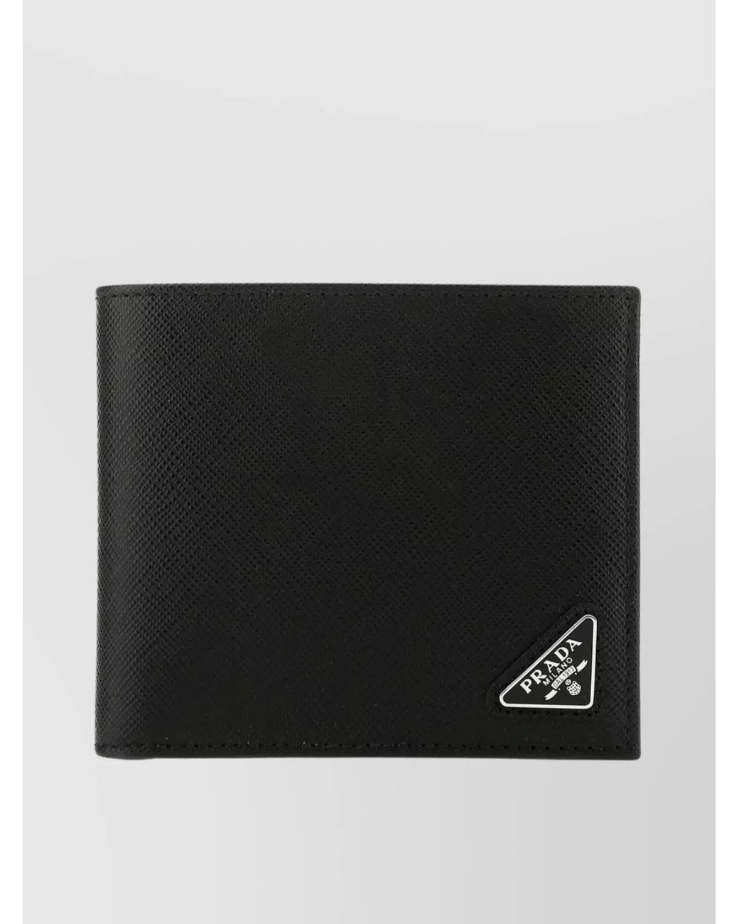 Prada Black Saffiano Leather Bi-Fold Wallet for men