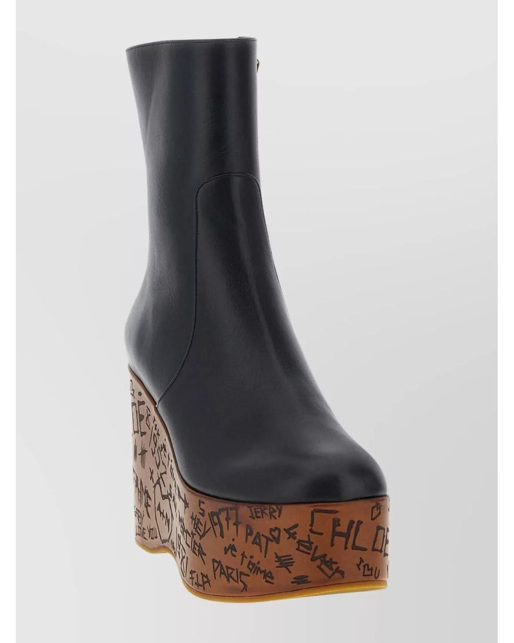 Chloé Blue Leather Ankle Boots