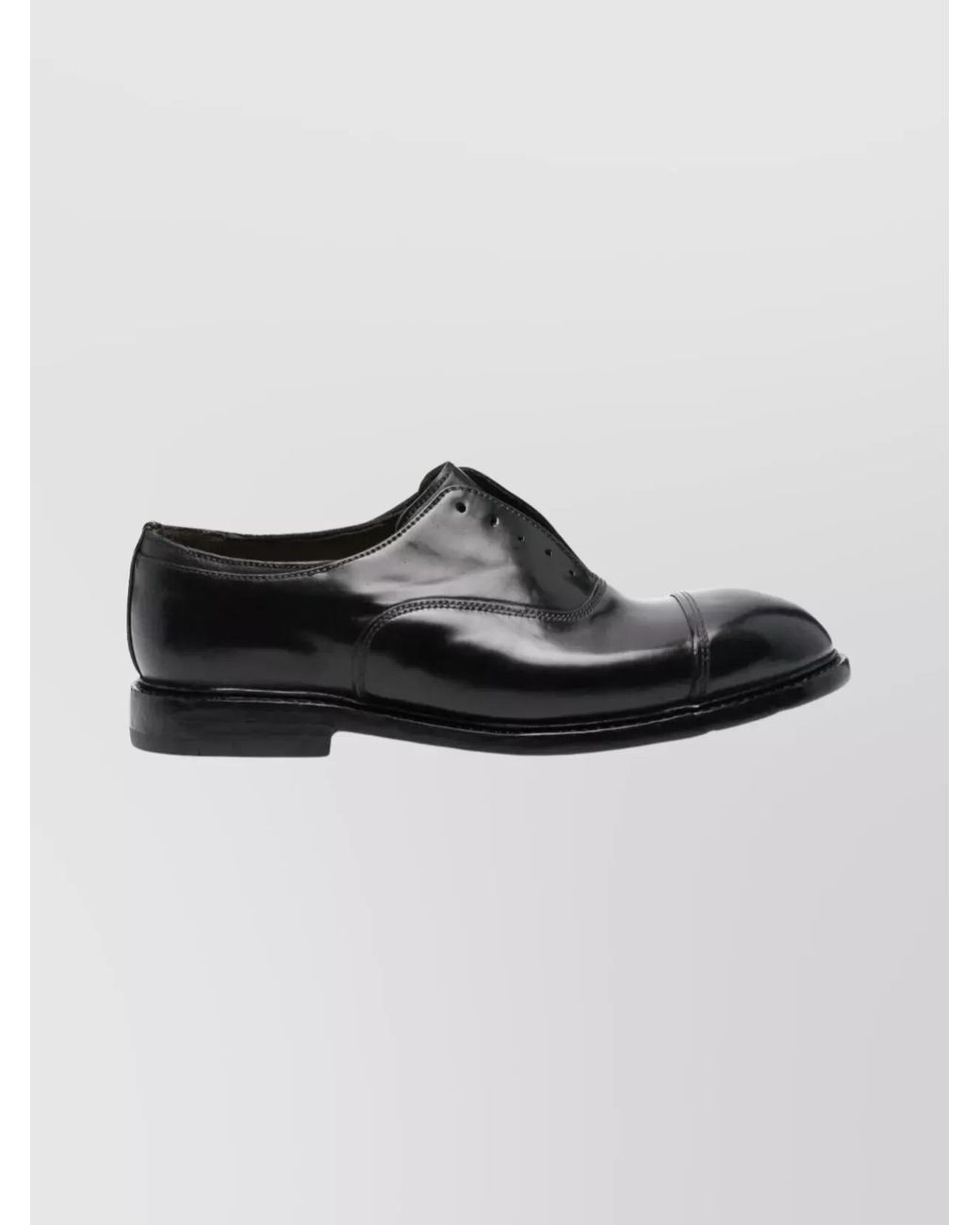 Premiata Black Leather Lace-Up Oxford Shoes for men