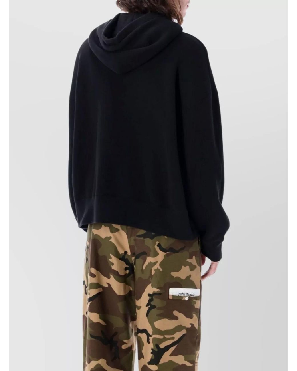 Palm Angels Blue Regular-Fit Hoodie for men