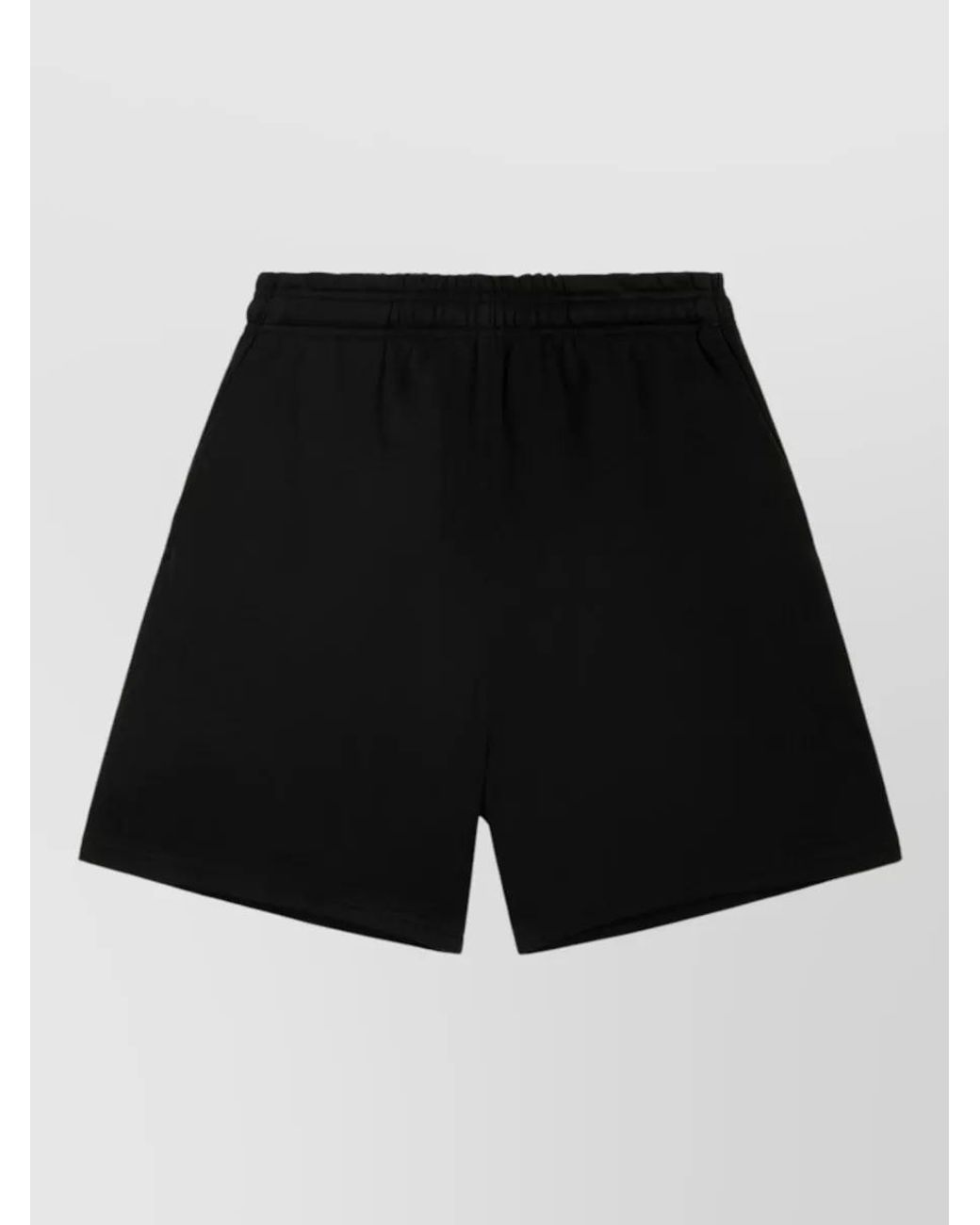 Entire studios Black Cotton Standard Bermuda Shorts for men