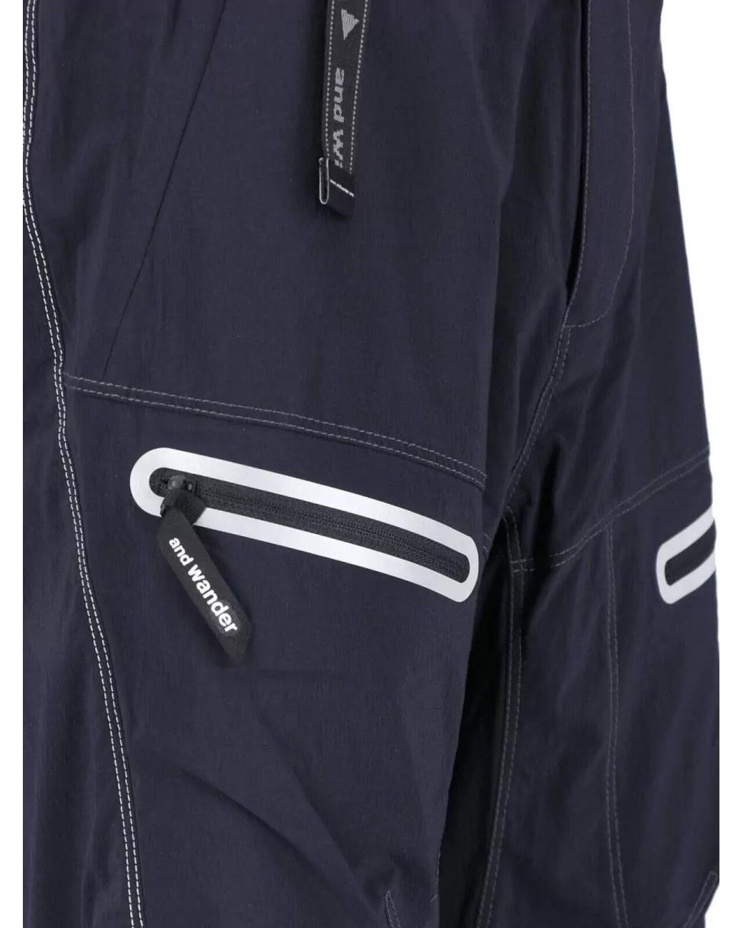 And Wander Black Straight Track Pants for men