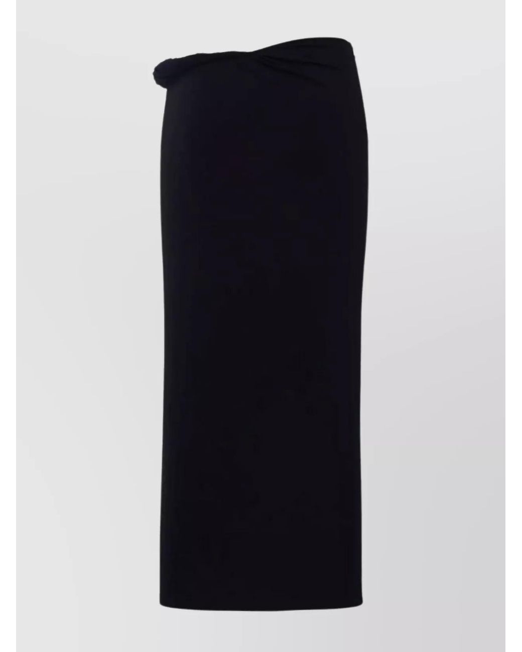 Versace Blue Gathered Below-Knee Pencil Skirt