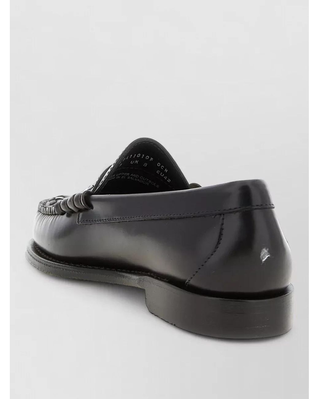 G.H.BASS Gray Leather Loafers for men