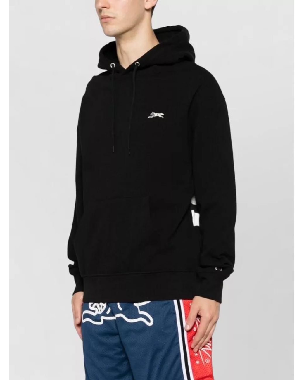 ICECREAM Black Logo Cotton Hoodie for men