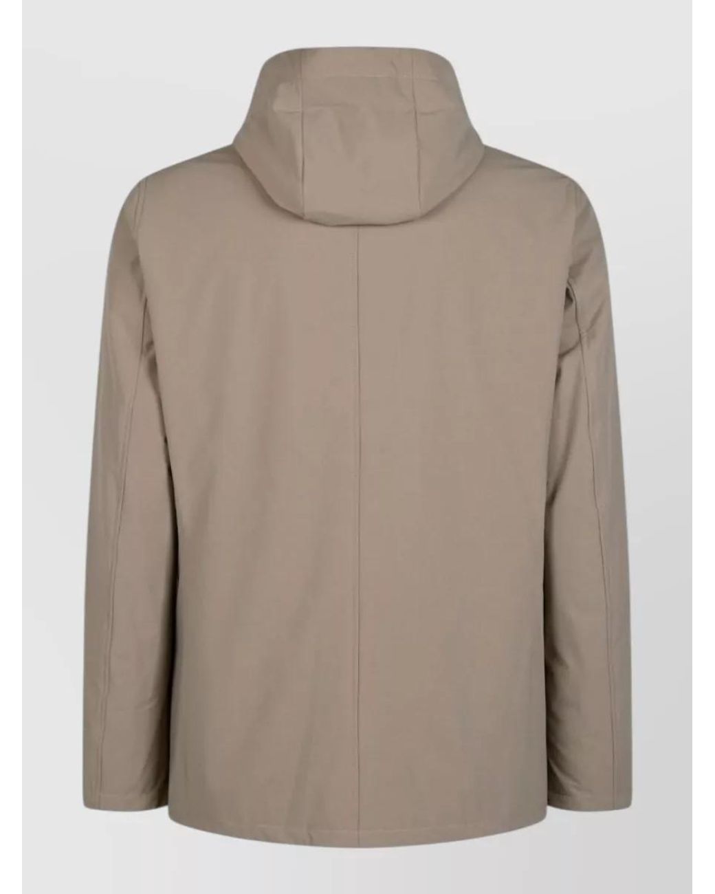 Herno Natural Single-Breasted Coat for men