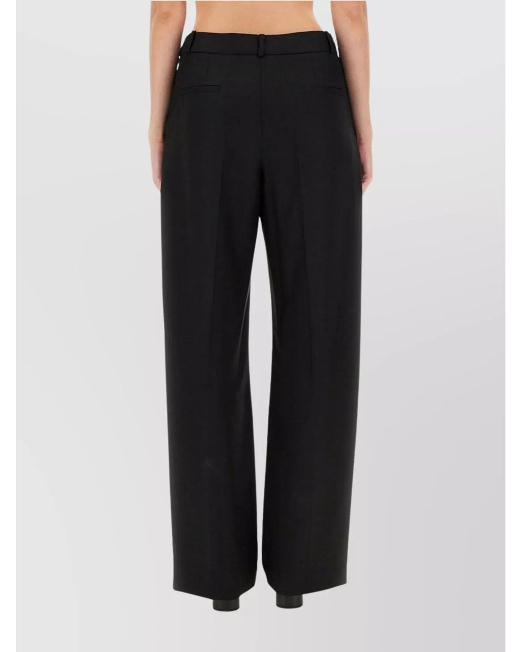 Loulou de Saison Black Virgin Wool Wide-Leg Trousers