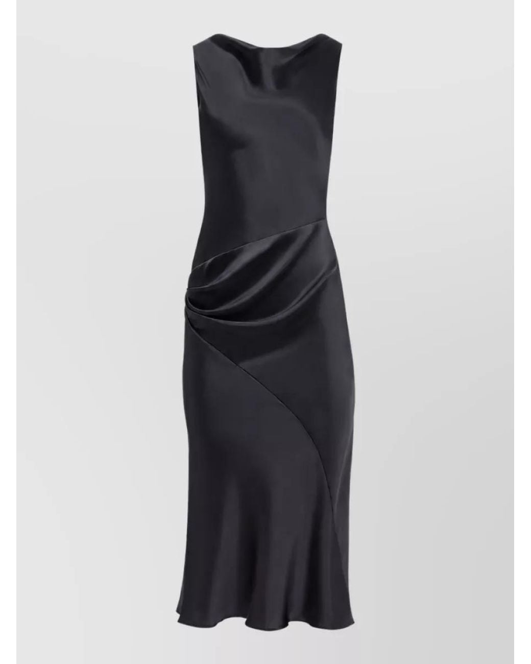 Nina Ricci Blue Silk Knee-Length Midi Dress