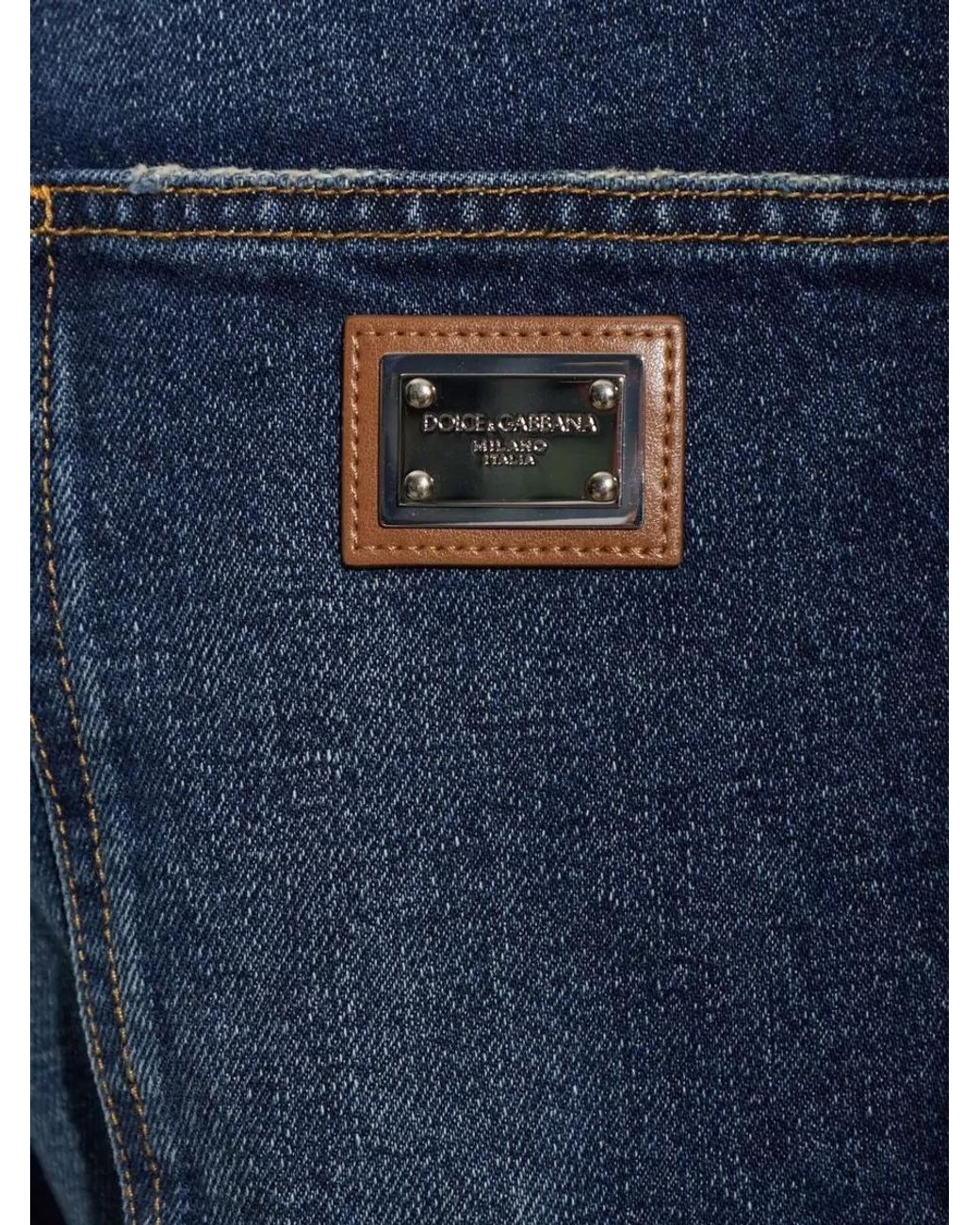 Dolce & Gabbana Blue Denim Straight-Leg Jeans