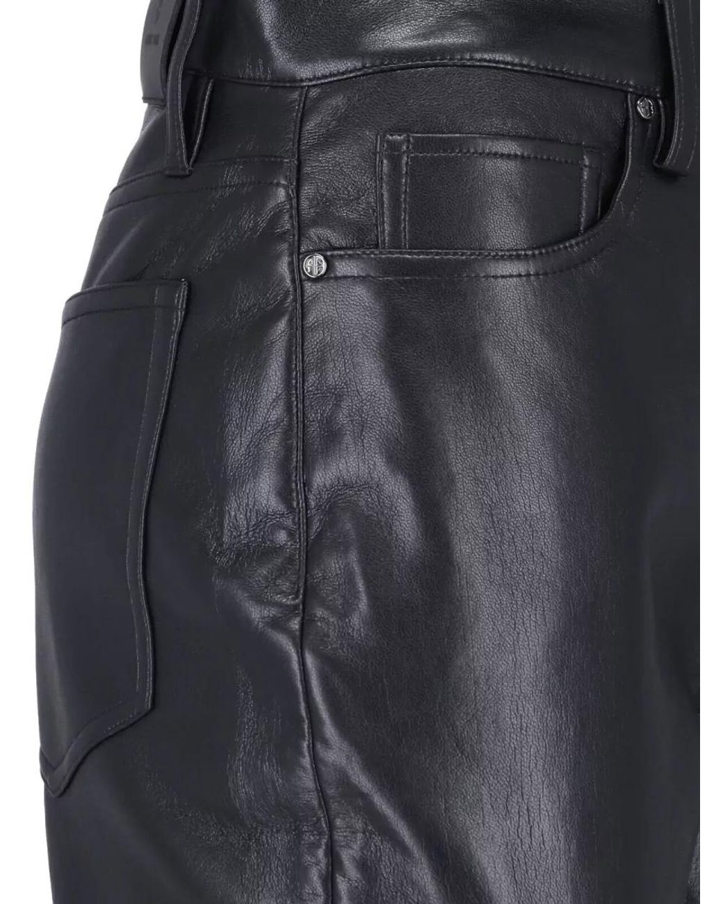 Anine Bing Blue High-Rise Straight-Leg Trousers