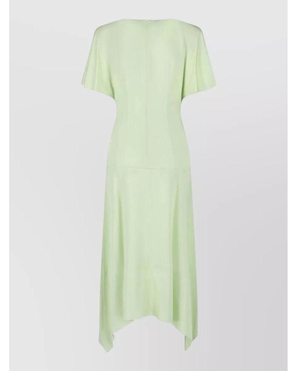 Stella McCartney Green Satin Midi Dress