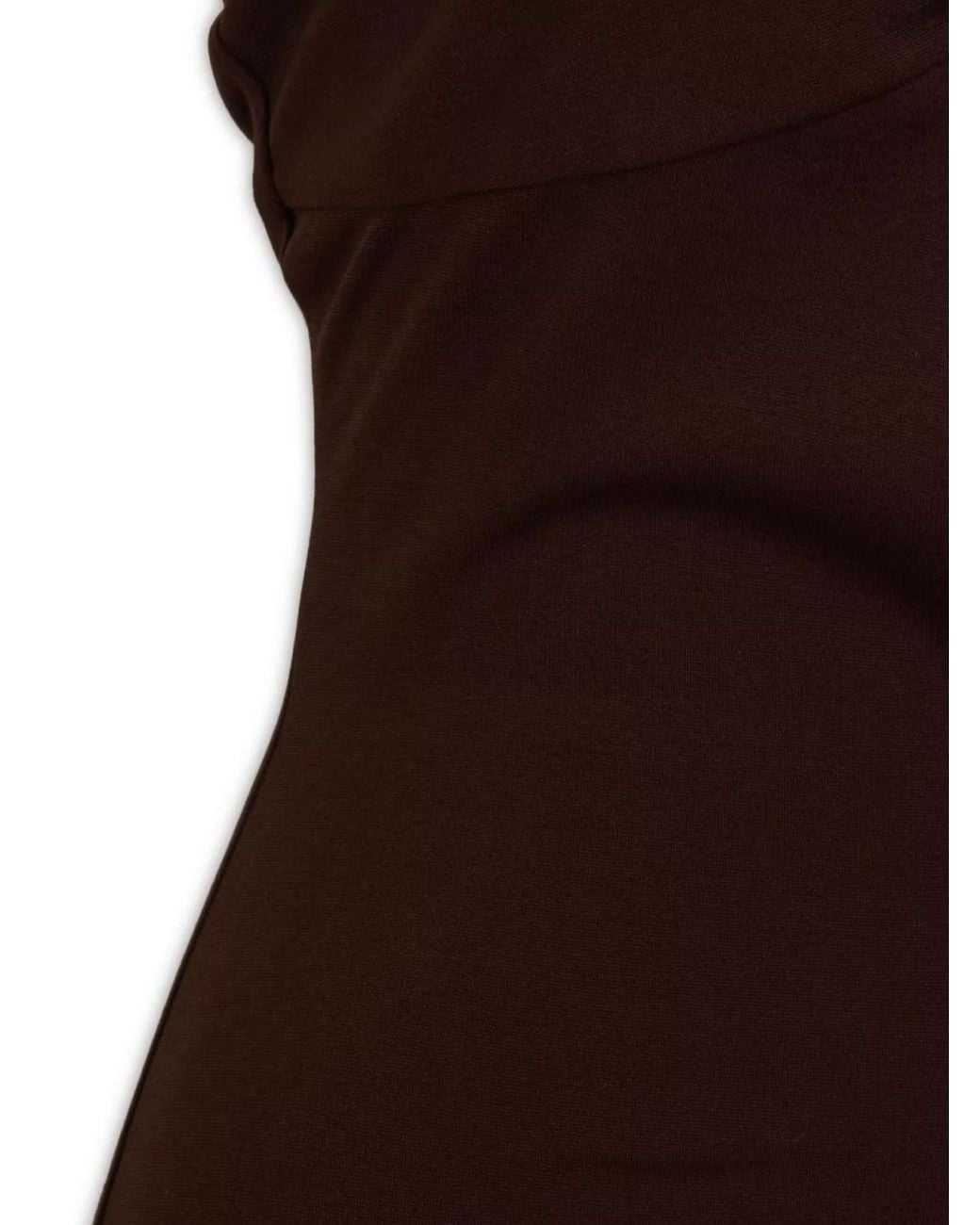 The Attico Brown Chain-Detail Midi Dress
