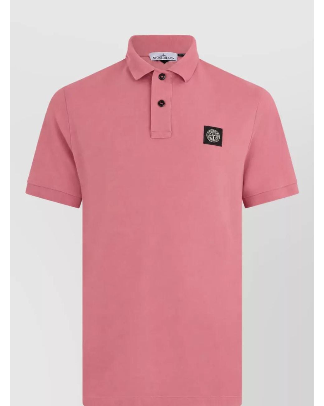 Stone Island Pink Cotton Short-Sleeve Polo Shirt for men