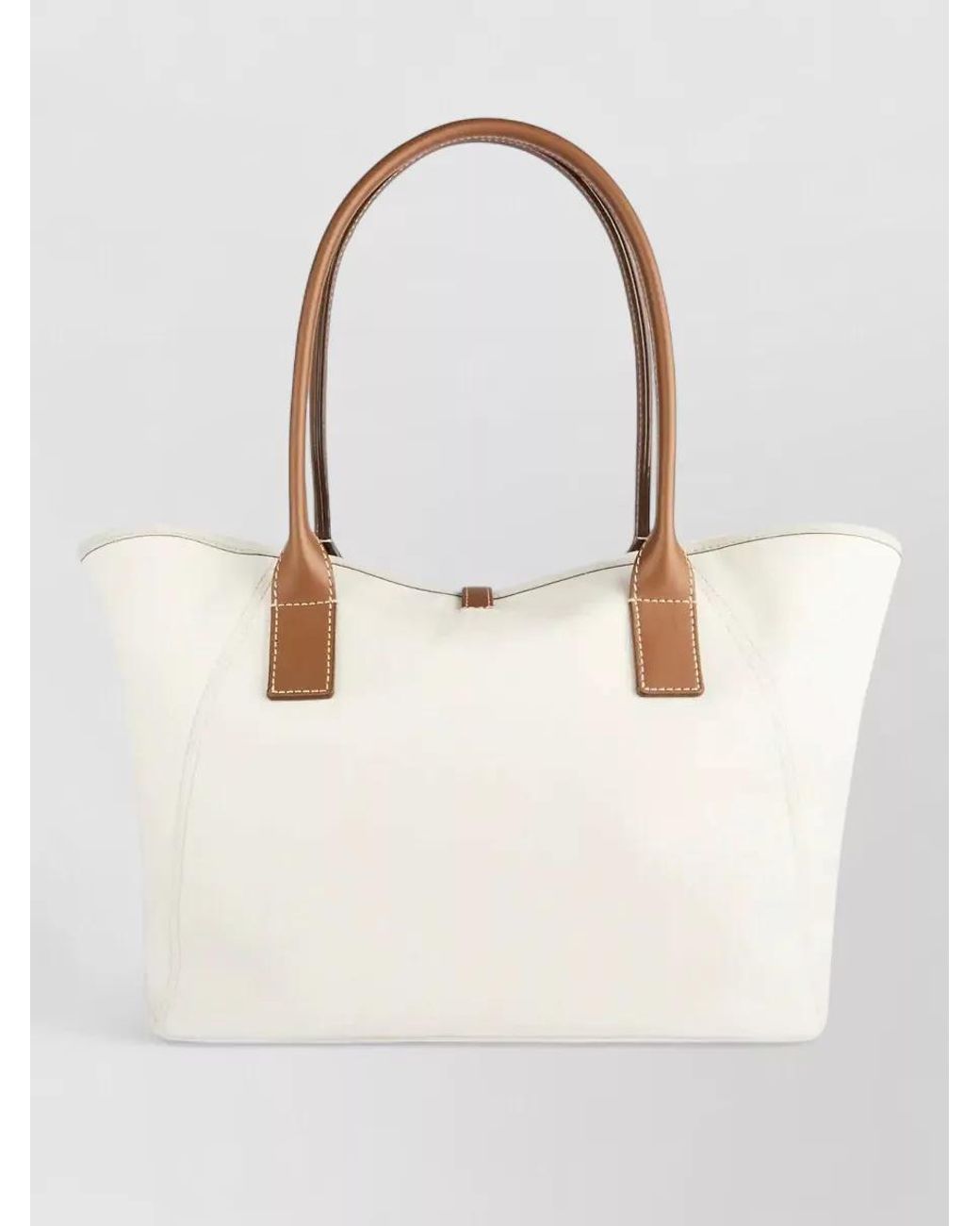 Fay White Leather Tote Bag