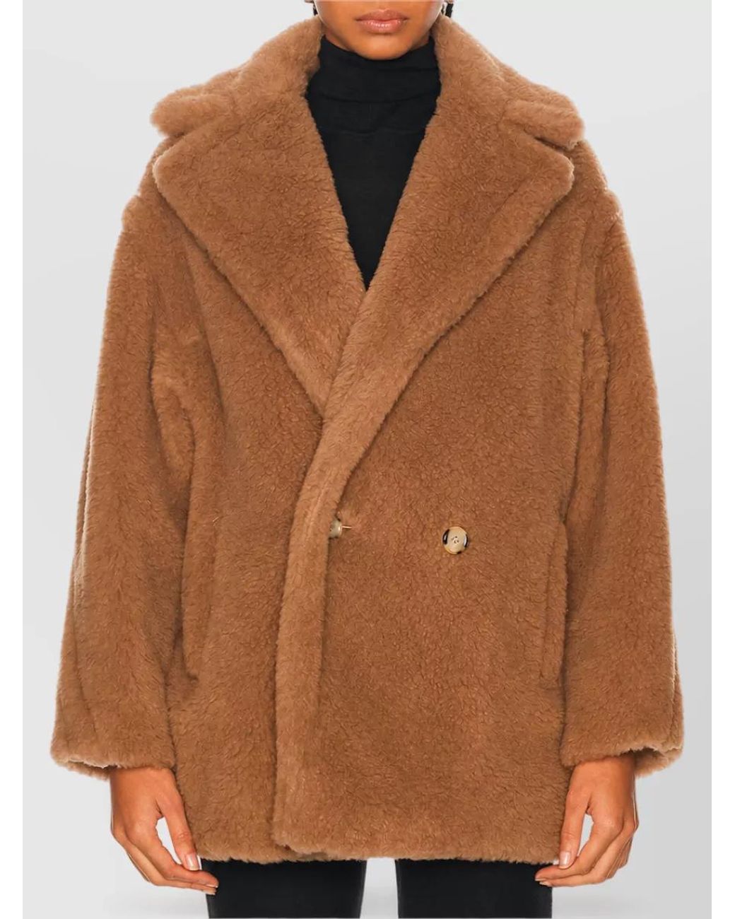 Max Mara Brown Camel Hair Silk Fitted Jacket