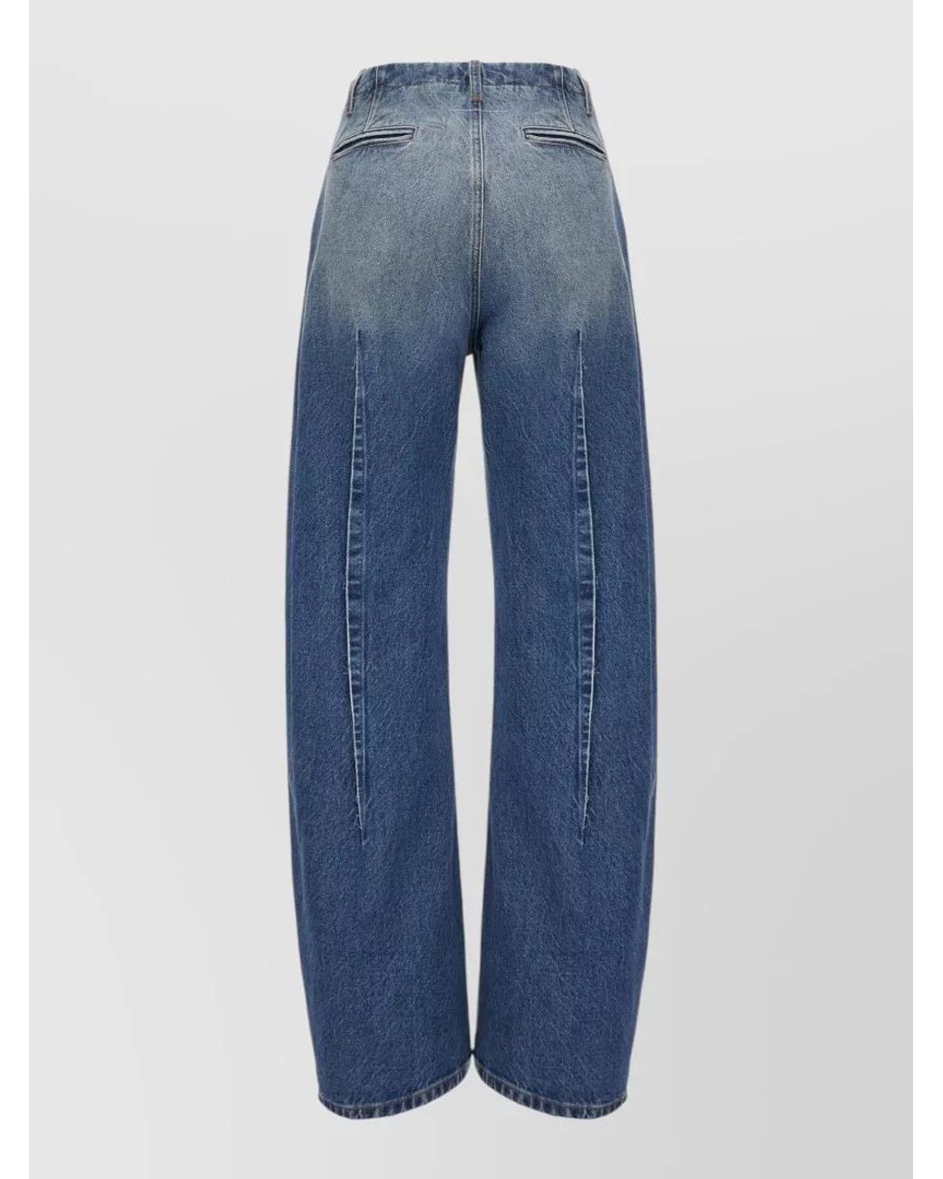 MM6 by Maison Margiela Blue Denim High-Rise Wide-Leg Jeans