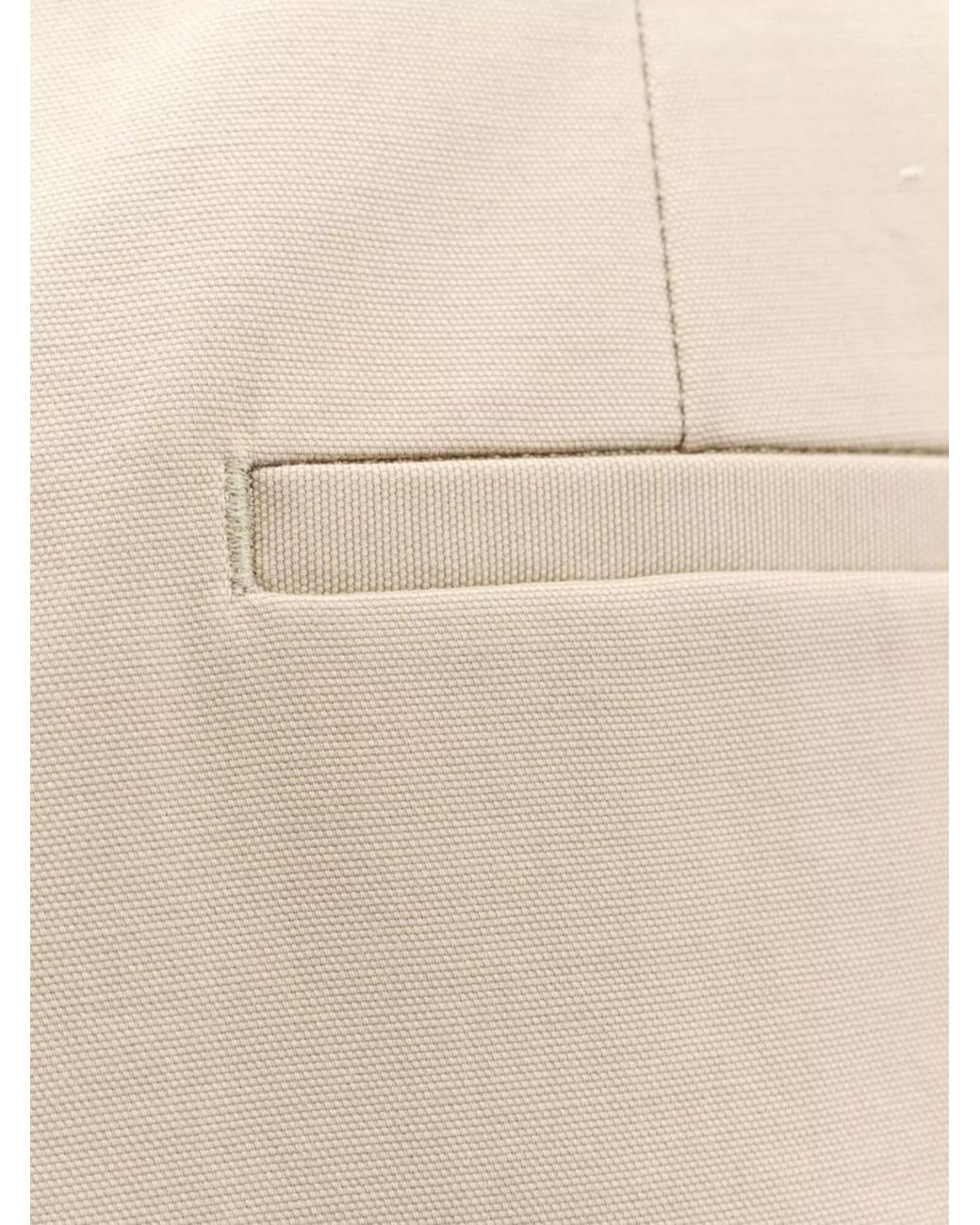 Ferragamo Natural Cotton Chino Shorts for men