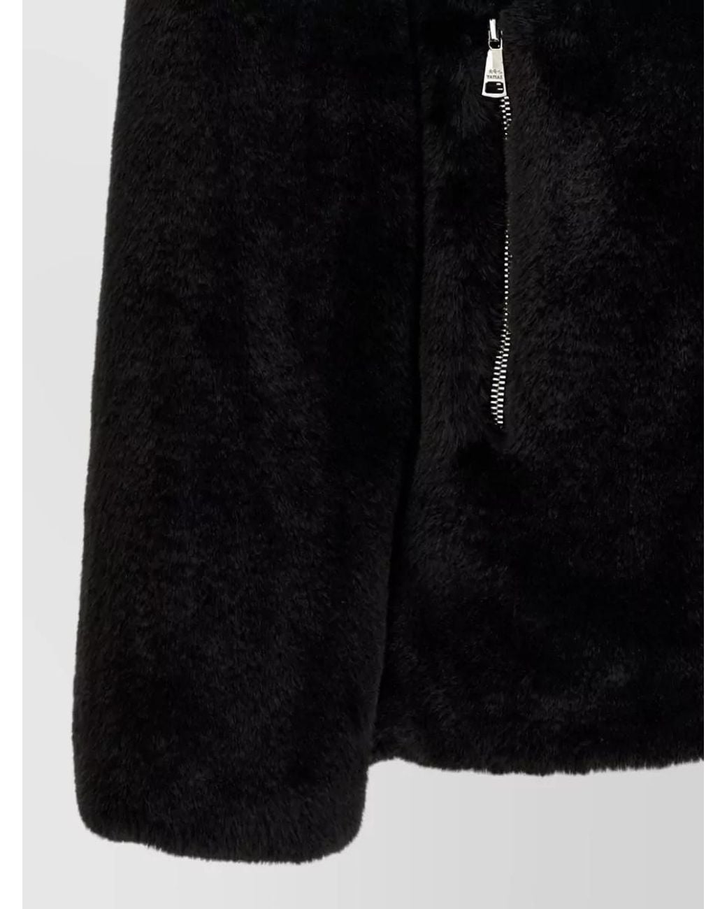 Tatras Black Plush Hooded Padded Coat for men