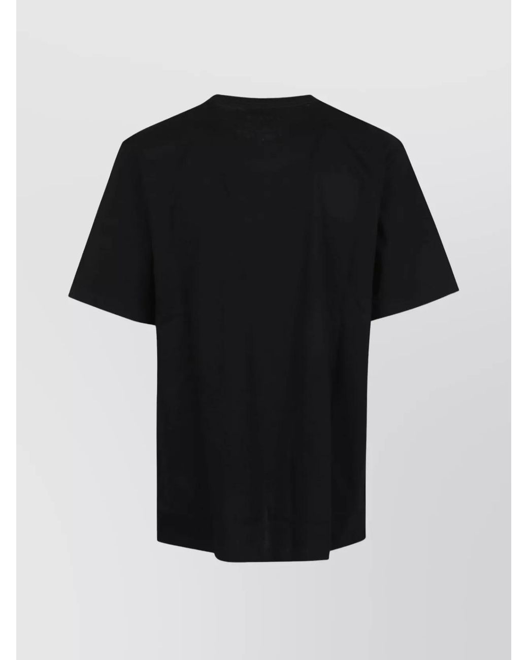 McQueen Black Cotton Logo Print Ribbed Crew Neck T-Shirt for men