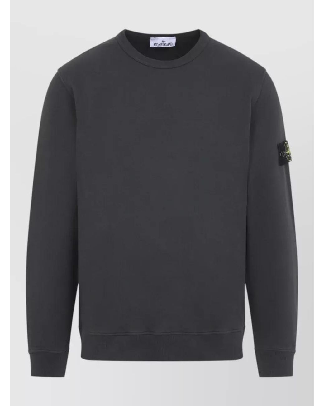 Stone Island Gray Cotton Regular-Fit Crewneck Sweatshirt for men