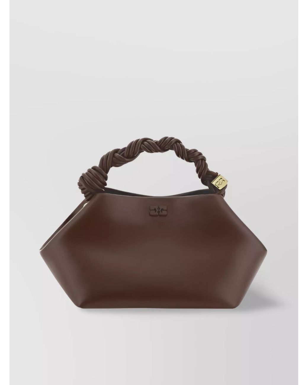 Ganni Brown Bou Small Leather Crossbody Bag