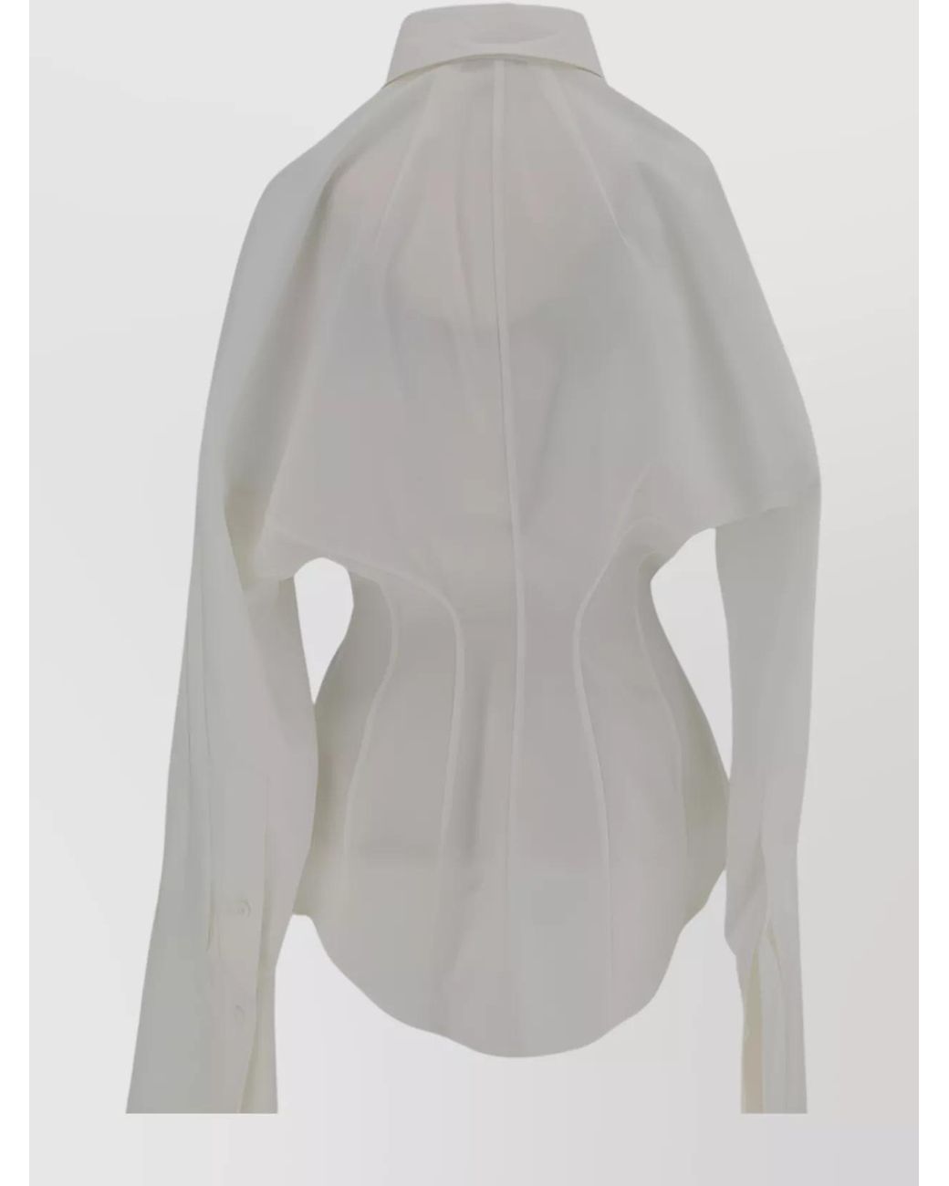 The Attico Gray Collared Neck Fitted Silhouette Long Sleeves
