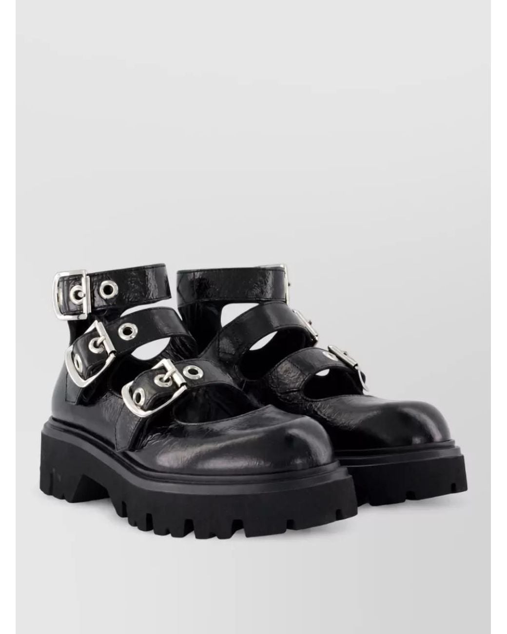 Vivienne Westwood Black Embossed Leather Mules