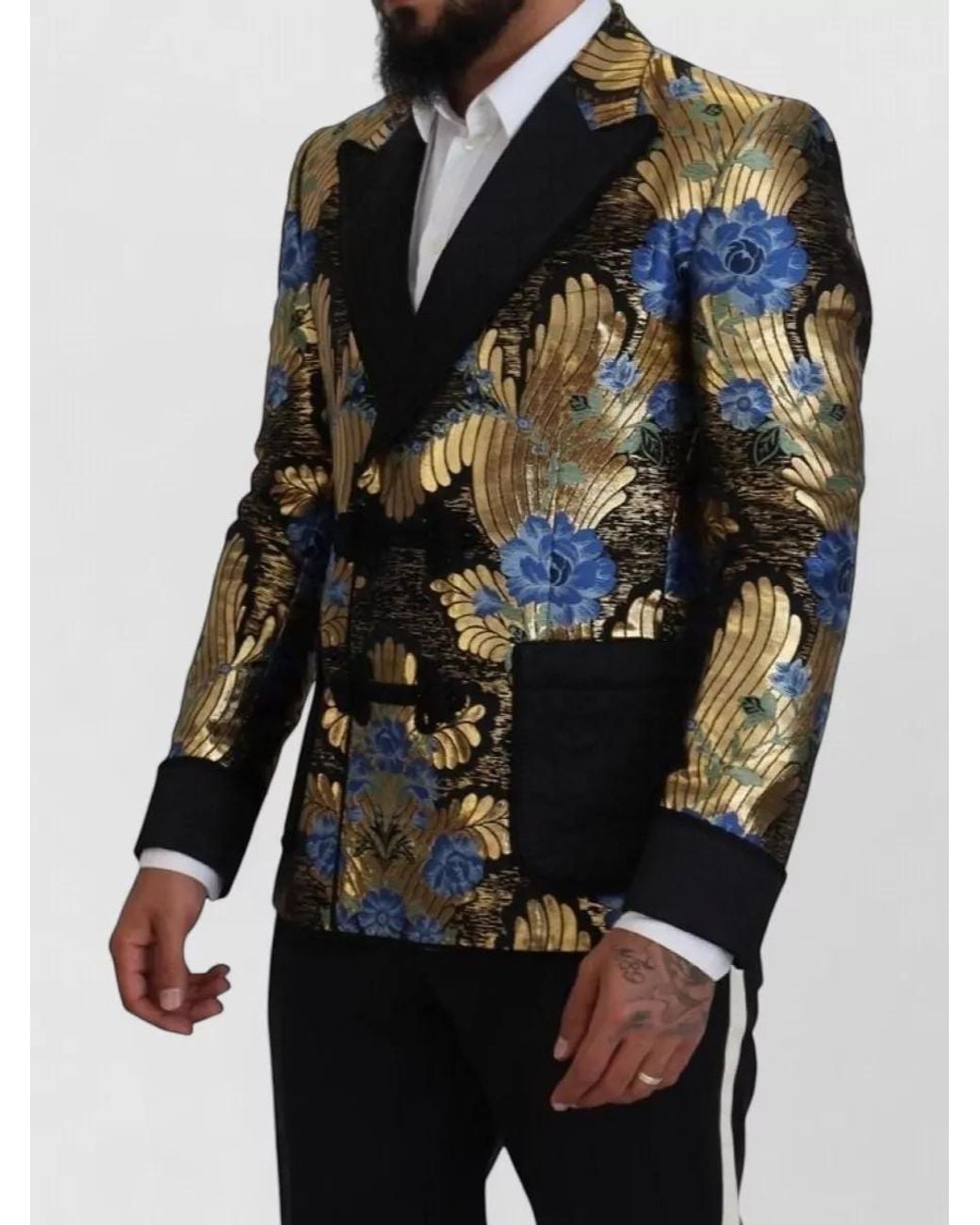 Dolce & Gabbana Black Wool Single Breasted Blazer for men