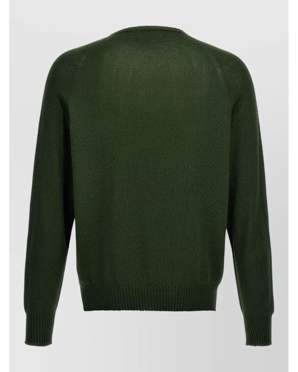 Ma'ry'ya Green Cashmere Crew-Neck Sweater for men